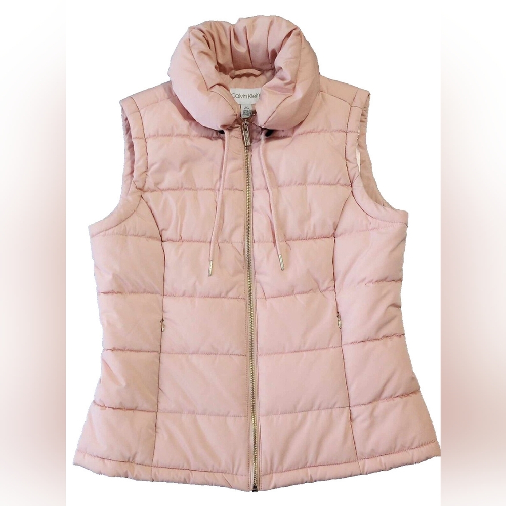EUC Calvin Klein Powder Pink Puffer Vest